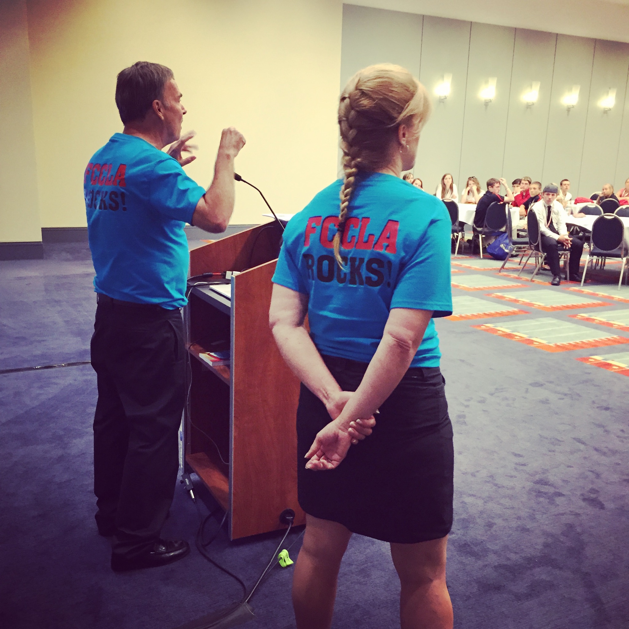 “Leadership for a Lifetime” talk at FCCLA in Washington, DC July, 2015, with Dennis Trittin and Arlyn Lawrence